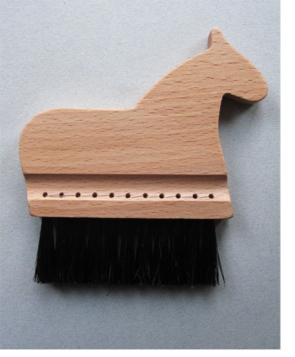 Photograph of Iris Hantverk wooden horse brush
