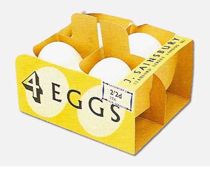 Image of vintage Sainsburys egg carton