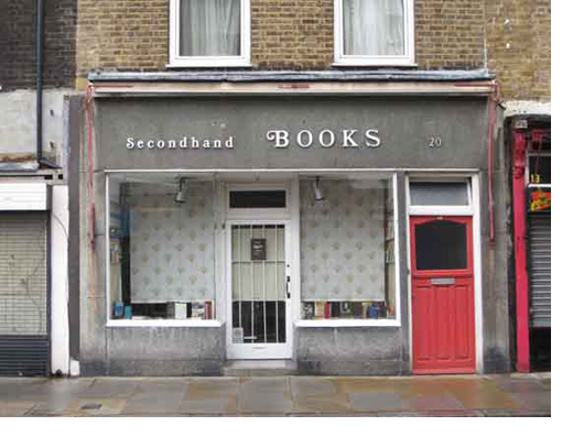 Front of the Jane Gibberd bookshop, Lower Marsh, Waterloo, London