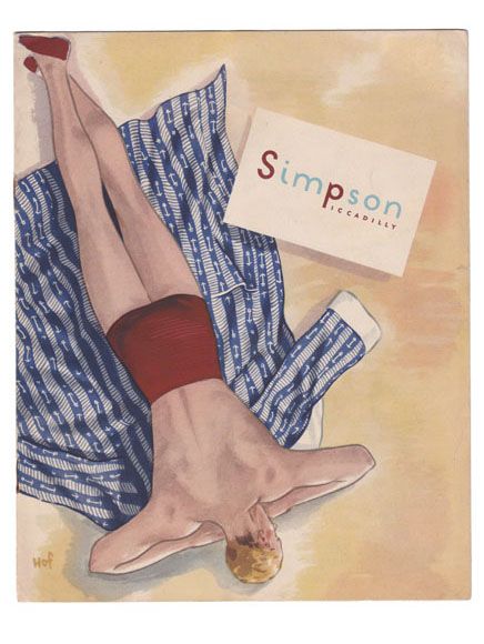 Max Hof Simpson Piccadilly fashion illustration